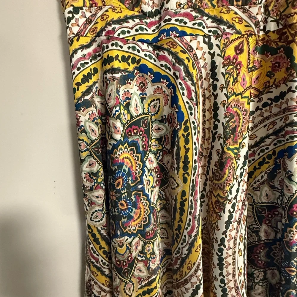 Anthropology x Nicole Miller Yellow Retro Paisley Maxi Dress - Picture 11 of 12